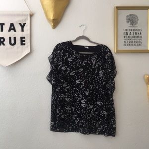 Cabi black and grey pattern top